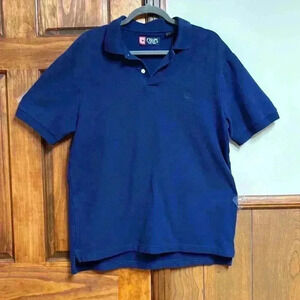 Men's Chaps 3 Button Shirt Royal Blue Size Large